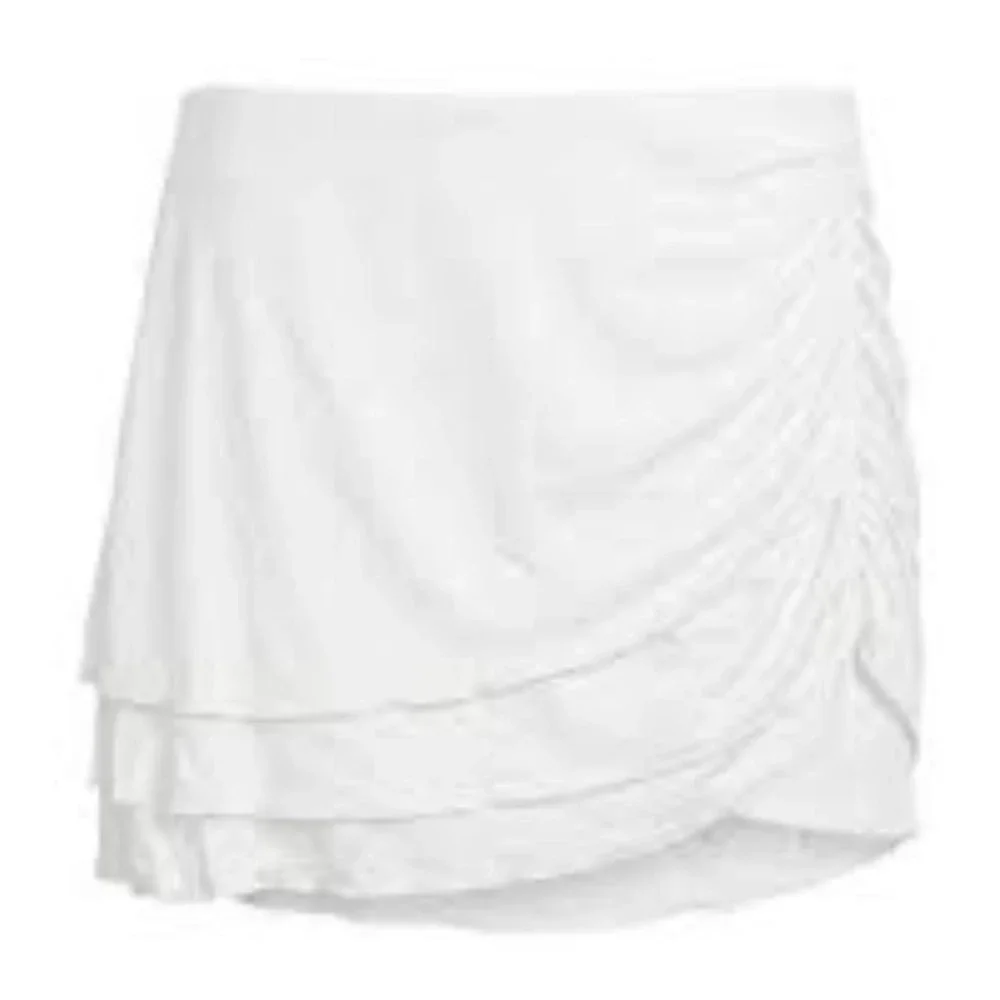 JoyLab Women‎ XXL White High-Rise Layered Ruffle Skort Built-In Shorts NWT